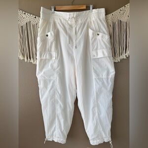 Athleta x Alicia Keys High Waist Drawstring baggy cargo Utility Pant EUC J‎
